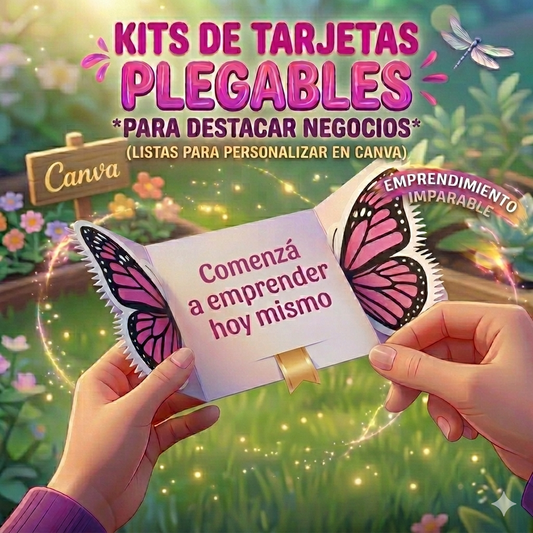 Kit de Tarjetas Plegables para Destacar Negocios (Listas para Personalizar en Canva)